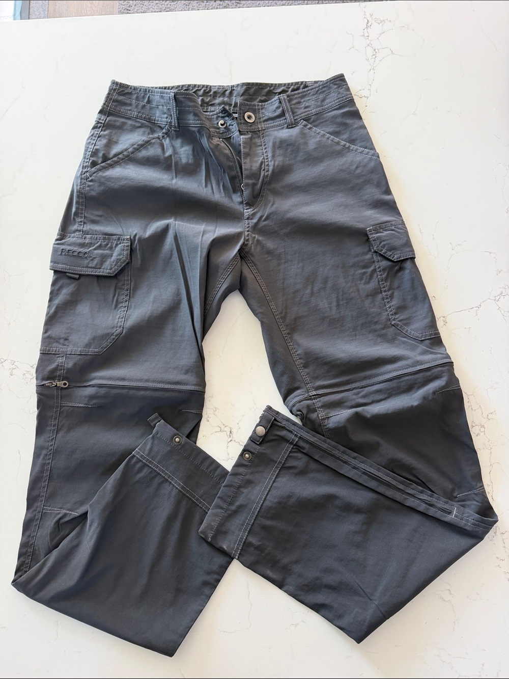 Men's Kuhl Convertible Cargo Pants - Gray 32x34